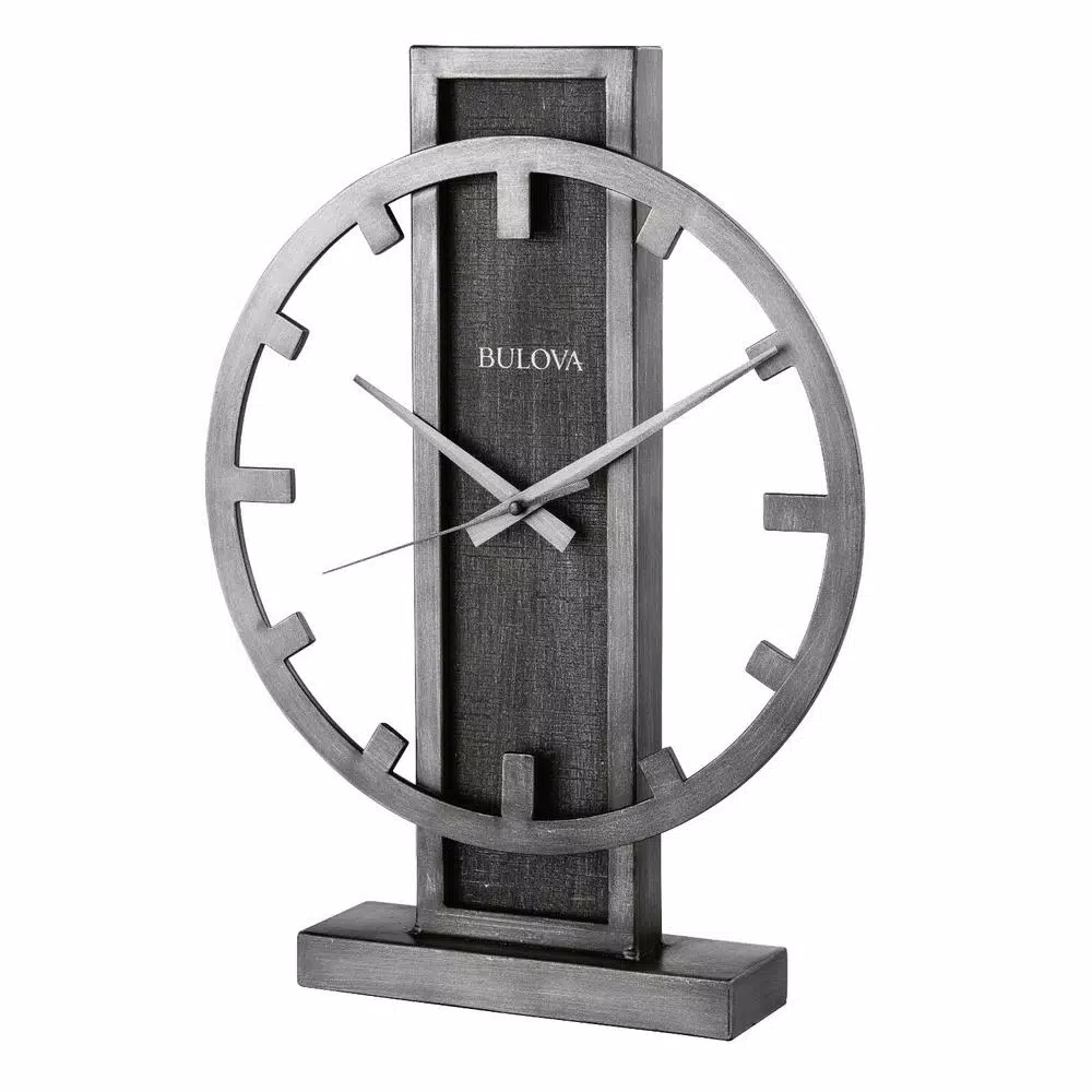 Table Clocks Bulova Contemporary Table Clock With Silver Tone Metal Case 3 Table Clocks Bulova Contemporary Table Clock With Silver Tone Metal Case