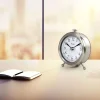 Table Clocks Equity By La Crosse Small 3 In. Metal Quartz Alarm Table Clock -Globe Sales silver equity by la crosse table clocks 25655 64 1000