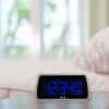 Table Clocks Equity By La Crosse Digital 6 X 4 In. LCD Interchangeable Color Display Alarm Clock
