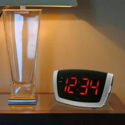 Table Clocks Equity By La Crosse 7.25 In. X 3.9 In. Red LED Alarm Clock With HI/LO Dimmer 7 Table Clocks Equity By La Crosse 7.25 In. X 3.9 In. Red LED Alarm Clock With HI/LO Dimmer -Globe Sales silver equity by la crosse table clocks 75906 31 1000