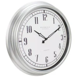 Wall Clocks Equity By La Crosse 16 In. Indoor/Outdoor Silver Quartz Wall Clock -Globe Sales silver equity by la crosse wall clocks 27923 1f 1000
