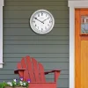 Wall Clocks Equity By La Crosse 16 In. Indoor/Outdoor Silver Quartz Wall Clock