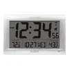 Wall Clocks La Crosse Technology Jumbo Atomic Digital Wall Clock With Outdoor Temperature -Globe Sales silver la crosse technology wall clocks 513 1311ot 64 1000