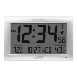 Wall Clocks La Crosse Technology Jumbo Atomic Digital Wall Clock With Outdoor Temperature