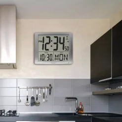 Wall Clocks La Crosse Technology 20 In. Extra Large Digital Atomic Wall Clock 12 Wall Clocks La Crosse Technology 20 In. Extra Large Digital Atomic Wall Clock -Globe Sales silver la crosse technology wall clocks bbb87269 44 1000