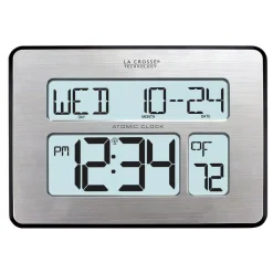 Wall Clocks La Crosse Technology Atomic Full Calendar Digital Clock With Extra Large Digits – Perfect Gift For The Elderly 15 Wall Clocks La Crosse Technology Atomic Full Calendar Digital Clock With Extra Large Digits – Perfect Gift For The Elderly -Globe Sales silver la crosse technology wall clocks c86279 1f 1000