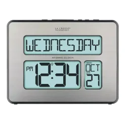 Wall Clocks La Crosse Technology Atomic Full Calendar Digital Clock With Extra Large Digits – Perfect Gift For The Elderly
