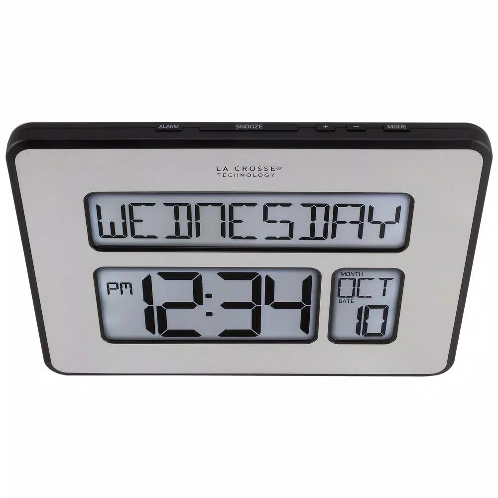 Wall Clocks La Crosse Technology Atomic Full Calendar Digital Clock With Extra Large Digits – Perfect Gift For The Elderly 4 Wall Clocks La Crosse Technology Atomic Full Calendar Digital Clock With Extra Large Digits – Perfect Gift For The Elderly - Image 2