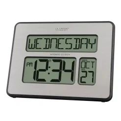 Wall Clocks La Crosse Technology Atomic Full Calendar Digital Clock With Extra Large Digits – Perfect Gift For The Elderly 13 Wall Clocks La Crosse Technology Atomic Full Calendar Digital Clock With Extra Large Digits – Perfect Gift For The Elderly -Globe Sales silver la crosse technology wall clocks c86279 c3 1000