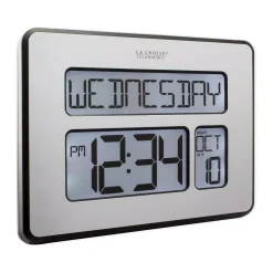 Wall Clocks La Crosse Technology Atomic Full Calendar Digital Clock With Extra Large Digits – Perfect Gift For The Elderly 17 Wall Clocks La Crosse Technology Atomic Full Calendar Digital Clock With Extra Large Digits – Perfect Gift For The Elderly -Globe Sales silver la crosse technology wall clocks c86279 fa 1000