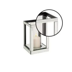 Candle Holders LITTON LANE 10 In. Silver Wood And Clear Glass Candle Holder -Globe Sales silver litton lane candle holders 87238 4f 1000