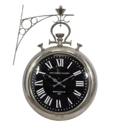 Wall Clocks LITTON LANE 22 In. X 16 In. Vintage Pocket-Watch-Style Suspended Wall Clock