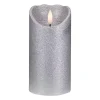 Flameless Candles Northlight 6 In. Silver Glitter Flameless Battery Operated Christmas Decor Candle -Globe Sales silver northlight flameless candles 34336936 64 1000