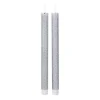 Flameless Candles Northlight Set 2-Silver Glittered Flameless Taper Christmas Candles 12 In. -Globe Sales silver northlight flameless candles 34336949 64 1000