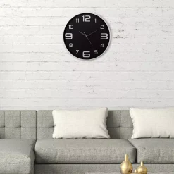 Wall Clocks Pinnacle Silver And Black Wall Clock