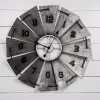 Wall Clocks Pinnacle Windmill Galvanized Metal Silver Wall Clock -Globe Sales silver pinnacle wall clocks 18fp1436e 64 1000