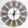 Wall Clocks Pinnacle Windmill Wood Silver Wall Clock -Globe Sales silver pinnacle wall clocks 18fp1443e 64 1000