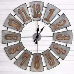 Wall Clocks Pinnacle Windmill Wood Silver Wall Clock