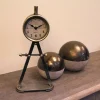 Table Clocks Zentique Rustic Mathematical Compass Shaped Stand Table Clock -Globe Sales silver zentique table clocks zen 50211 64 1000