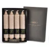 ROOT CANDLES 7 In. Timberline Collenette Taupe Dinner Candle (Box Of 4) -Globe Sales taupe root candles candles 59745 64 1000