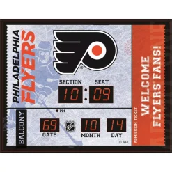 Wall Clocks Team Sports America Philadelphia Flyers NHL Bluetooth Ticket Stub Wall Clock