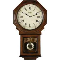 Wall Clocks Bulova 25 In. H X 13.75 In. W Pendulum Chime Wall Clock
