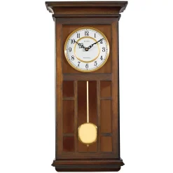 Wall Clocks Bulova 24 In. H X 11.5 In. W Pendulum Chime Wall Clock