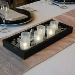 Flameless Candles LUMABASE Flameless Votive Candles 2.25 In. Warm White Plastic Frosted Holders (6 Count) -Globe Sales warm white lumabase flameless candles 81806 4f 1000