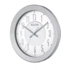 Wall Clocks Bulova 16.5 In. H X 16.5 In. W Round Indoor-Outdoor Wall Clock With Bluetooth Technology -Globe Sales white bulova wall clocks c4878 64 1000