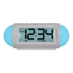 Table Clocks Equity By La Crosse Mood Light 7.25 In. LED Alarm Table Clock With Nature Sounds And MP3 Aux-Input -Globe Sales white equity by la crosse table clocks 31112 c3 1000