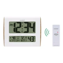 Wall Clocks La Crosse Technology Digital Atomic Faux Wood Sided Wall Clock With Temperature And Indoor Humidity 13 Wall Clocks La Crosse Technology Digital Atomic Faux Wood Sided Wall Clock With Temperature And Indoor Humidity -Globe Sales white la crosse technology wall clocks 513 1919 int 1f 1000