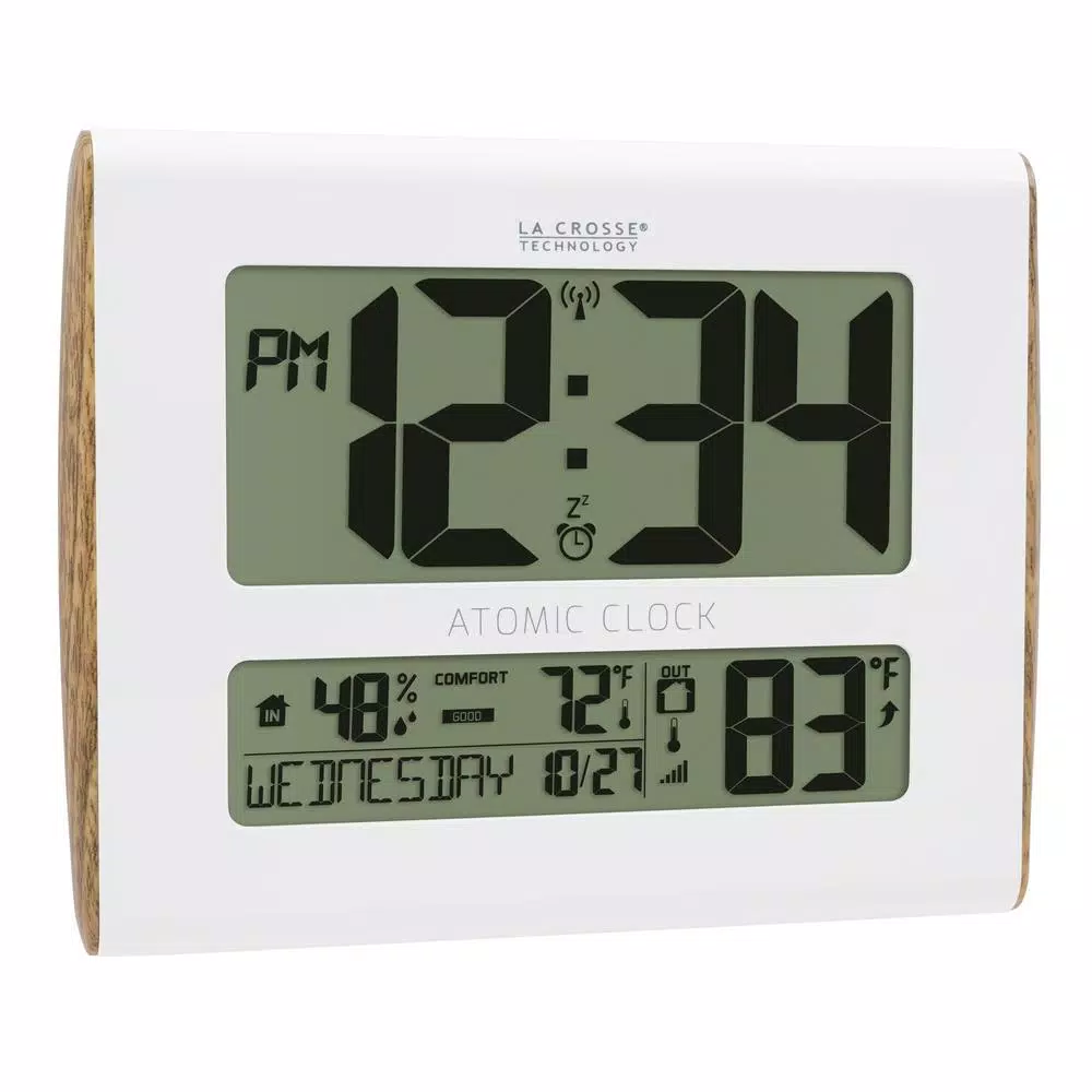 Wall Clocks La Crosse Technology Digital Atomic Faux Wood Sided Wall Clock With Temperature And Indoor Humidity 6 Wall Clocks La Crosse Technology Digital Atomic Faux Wood Sided Wall Clock With Temperature And Indoor Humidity - Image 4
