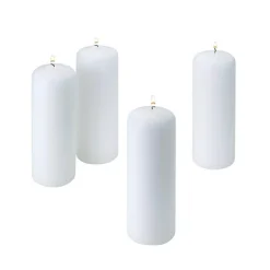 Candles Light In The Dark 2 In. Wide X 6 In. Tall Unscented White Pillar Candle (Set Of 4)