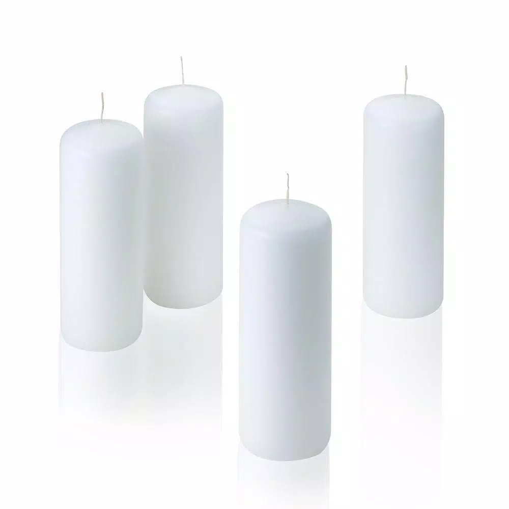Candles Light In The Dark 2 In. Wide X 6 In. Tall Unscented White Pillar Candle (Set Of 4) 4 Candles Light In The Dark 2 In. Wide X 6 In. Tall Unscented White Pillar Candle (Set Of 4) - Image 2