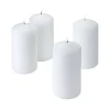 Candles Light In The Dark 6 In. Tall X 3 In. Wide Unscented White Pillar Candle (Set Of 4) -Globe Sales white light in the dark candles litd w pillar 3x6 4 64 1000