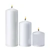 Light In The Dark 3 In. X 3 In. 3 In. X 6 In. 3 In. X 9 In. White Pillar Candles (Set Of 3) -Globe Sales white light in the dark candles litd w pillar set3 64 1000