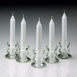 Light In The Dark 6 In. Tall 3/4 In. Thick Unscented White Taper Candles (Set Of 40) -Globe Sales white light in the dark candles litd wt5h 40 c3 1000