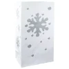 Candle Holders LUMABASE 11 In. Snowflake Flame Resistant Luminaria Bags (Set Of 12) -Globe Sales white lumabase candle holders 44212 64 1000