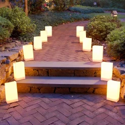 Candle Holders LUMABASE Luminaria Bag 3.5 In. X 10 In. White Plastic 100-Pack 8 Candle Holders LUMABASE Luminaria Bag 3.5 In. X 10 In. White Plastic 100-Pack -Globe Sales white lumabase candle holders 500100 4f 1000