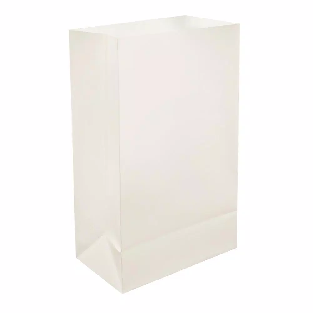 Candle Holders LUMABASE Luminaria Bag 3.5 In. X 10 In. White Plastic 100-Pack 3 Candle Holders LUMABASE Luminaria Bag 3.5 In. X 10 In. White Plastic 100-Pack