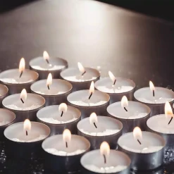 LUMABASE Tea Light Candles (100-Count) -Globe Sales white lumabase candles 312100 1f 1000