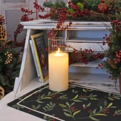 Flameless Candles LUMABASE Battery Operated 10 In. Glass Hurricane Candle With Moving Flame -Globe Sales white lumabase flameless candles 25201 4f 1000