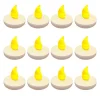 Flameless Candles LUMABASE 1.25 In. X 1.25 In. X 1.25 In. Amber Floating LED Tea Light Candle (12-Count) -Globe Sales white lumabase flameless candles 55112 64 1000