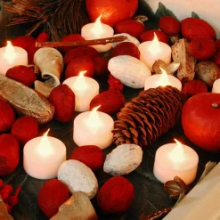 Flameless Candles LUMABASE Battery Operated LED Tea Lights In White (24-Count) -Globe Sales white lumabase flameless candles 84924 1f 1000