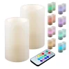 Flameless Candles LUMABASE 3 In. Multicolor Remote Control Candle (Set Of 2)