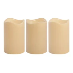 Flameless Candles LUMABASE 4.5 In. Pillar LED Candle (Set Of 3)