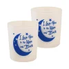 Flameless Candles LUMABASE Battery Operated LED Candles – I Love You To The Moon And Back (Set Of 2) -Globe Sales white lumabase flameless candles 97102 64 1000