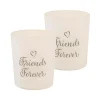 Flameless Candles LUMABASE Battery Operated Glass LED Candles – Friends Forever (Set Of 2) -Globe Sales white lumabase flameless candles 97502 64 1000