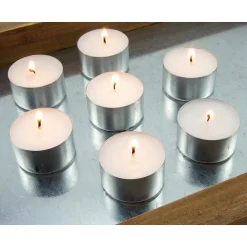 Stonebriar Collection White Unscented Long Burning Tealight Candles – 8 Hours (100-Pack) -Globe Sales white stonebriar collection candles dtl 100 8 1f 1000