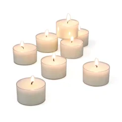 Stonebriar Collection Unscented Long Burning Clear Cup Tealight Candles (48-Pack) -Globe Sales white stonebriar collection candles dtlr 48 6 44 1000